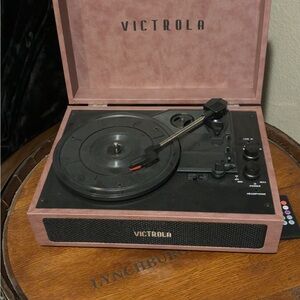 Victrola Pink Record Player